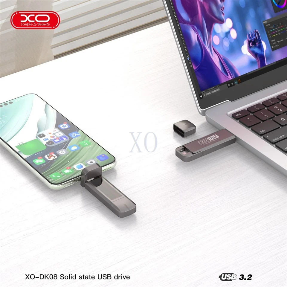 XO DK08 USB3.2 + TYPE-C Flash